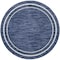 Homeroots 8' Navy Blue And Ivory Round Indoor Outdoor Area Rug 545541 - alternate 4