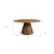 Homeroots 60" Natural Rounded Solid Wood Pedestal Base Dining Table 563907 - alternate 6