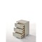Homeroots 15" X 18" X 25" Silver Wood Veneer (Paper) Nightstand 347545 - alternate 2