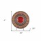 Homeroots 21" Red And Brown Round Polyresin Decorative Plaque 468289 - alternate 3