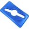 Rubbermaid Commercial Trash Can Lid, All-Purpose Recycling Top Blue, Plastic, 12.1 in W/Dia 1788372 - alternate 1