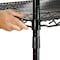 Global Industrial Nexel 4 Shelf Truck, Black Epoxy, 24"W x 21"D x 80"H, Polyurethane Swivel Casters B3144439 - alternate 5