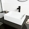 Vigo Montauk Modern White Matte Stone 18 in. L x 13 in. W x 5 in. H Rectangular Vessel Bathroom Sink VG04023 - alternate 5