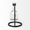Homeroots 8" Clear and Black Glass and Metal Abstract Cylinder Table Vase 397540 - alternate 4