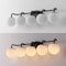 Jonathan Y Louis Parisian Globe 33" 5-Light Metal/Frosted Glass Modern Contemporary LED Vanity Light, Black JYL3559B - alternate 5