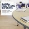Flash Furniture Commercial Adjustable Height Kidney Activity Table with Locking Casters-LT NAT XU-A4872-KIDNY-LTNAT-T-A-CAS-GG - alternate 4