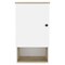 Homeroots 16" Natural Wood Floating Single Door Bathroom Vanity And Medicine Cabinet 543574 - alternate 1