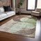 Homeroots 8' X 10' Artichoke Green Brown And Beige Geometric Washable Indoor Outdoor Area Rug 604902 - alternate 3