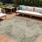 Homeroots 8' X 10' Fern Green And Beige Geometric Washable Indoor Outdoor Area Rug 632002 - alternate 1