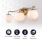 Jonathan Y Louis Parisian Globe 25" 3-Light Metal/Frosted Glass Modern Contemporary LED Vanity Light, Gold Paint JYL3536A - alternate 6