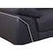 Homeroots 68in Navy Blue and Silver Italian Leather Loveseat 720581 - alternate 3