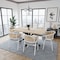 Leisuremod Ervilla Dining Chair with White Powder Coated Steel Legs and Wicker Back, Grey, 2PK ECW-20GR2 - alternate 6