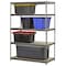 Sandusky Lee Freestanding Bulk Storage Rack, 24 in D, 48 in W, 5 Shelves, Silver Vein UR482472PB5P-SV - alternate 3