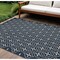 Homeroots 8' X 10' Navy Blue And Ivory Geometric Indoor Outdoor Area Rug 573066 - alternate 4