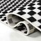 Jonathan Y Finn High-Low Modern Minimalist Checkered Monotone Black/White 2 ft. x 8 ft. Runner Rug SCN108B-28 - alternate 2