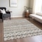 Homeroots 8' X 10' Taupe Beige And Gray Quatrefoil Washable Indoor Outdoor Area Rug 583261 - alternate 8