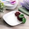 Our Table Simply White 6 Piece 8 Inch Square Fine Ceramic Salad Plate Set in White 133025.01 - alternate 4