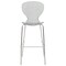 Leisuremod Oyster Acrylic Barstool with Steel Frame in Chrome Finish, Smoke OC31TBL - alternate 4