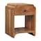Homeroots 16" Beige Solid Wood One Drawer Nightstand 651507 - alternate 7