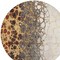 Homeroots 8' Ivory Gray And Gold Round Abstract Washable Indoor Outdoor Area Rug 582526 - alternate 5
