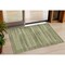 Homeroots 3' X 5' Green And Beige Striped Washable Indoor Outdoor Area Rug 631491 - alternate 1