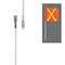 Safetywhips Warning Whip Heavy Duty Whip with Flag, White Whip, Orange Flag, Yellow Reflective X, 36 Length W03-X - alternate 2