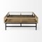 Homeroots 42" Clear and Black Glass and Metal Square Coffee Table With Two Drawers And Shelf 393165 - alternate 7