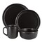 Elama Leo 16 Piece Stoneware Dinnerware Set In Black ELM-LEO-BK - alternate 6