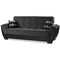 Homeroots 93" Dark Gray And Black Chenille And Faux Leather Sleeper Sofa And Toss Pillows With Brown Legs 607166 - alternate 4