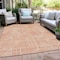 Homeroots 10' X 14' Orange And Ivory Abstract Washable Indoor Outdoor Area Rug 594952 - alternate 4