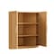 Homeroots Set Of Four Brown Wood Corner Accent Cabinet With Two Doors 712125 - alternate 2
