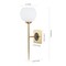 Jonathan Y Sylvie 6" 1-Light Coastal French Country Iron LED Sconce, Brass Gold/White JYL9915A - alternate 4