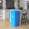 Regal Altair 23 Gallon Square Blue Plastic Recycling Container with Drop Shot Swing Lid, Space-Saving Design ZR-TC-100-BL-23-SW-KIT - alternate 3
