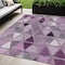 Homeroots 5' X 8' Merlot Purple And Lavender Geometric Washable Indoor Outdoor Area Rug 583041 - alternate 1