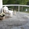 Homeroots 8' Gray And Silver Round Striped Washable Indoor Outdoor Area Rug 610891 - alternate 4