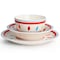 Gibson Home Heidy 12 Piece Hand Painted Durastone Dinnerware Set in Red 134292.12R - alternate 4
