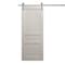 Sartodoors Modern Barn Door 42 x 80 inches, Ego 5012 Painted White Oak, 8FT Silver Rail Track Heavy Hardware EGO5012BD-S-PWO-42 - alternate 1