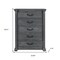 Homeroots 38" Gray Wood Five Drawer Dresser 633709 - alternate 5