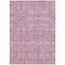 Homeroots 5' X 8' Lavender and Ivory Floral Washable Non Skid Indoor Outdoor Area Rug 564342 - alternate 7