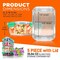 Nutrichef 10-Piece Superior Glass Food Storage Containers Set (5 Containers + 5 Locking Lids), Stackable NCGL5WV - alternate 2