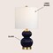 Jonathan Y Daphne 20" Contemporary Transitional Metal/Glass Ribbed Gourd LED Table Lamp, Navy/Brass Gold JYL1099D - alternate 3