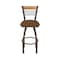 Holland Bar Stool Co Eleanor 30in Swivel Bar Stool with Bronze Finish, Medium Back and Canter Thatch Seat 880 - alternate 5