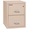 Fireking 2 Drawer, 1 Hr Fire & impact rated, 25" depth Letter Champagne 2-1825-CCH - alternate 1