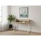 Homeroots 47" Natural and White Wood and Metal Sled Computer Desk 489987 - alternate 2