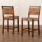 Bali & Pari Cordoba Bohemian Natural Seagrass and Mahogany Wood 2-Piece Counter Stool Set 249-2PC-13843-ZORO - alternate 3