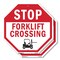 Signmission Stop Forklift Crossing, 6 inch X 6 inch, Plastic Sign, 2PK OC-P-2PACK-6-55 - alternate 1
