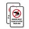 Signmission Owners Must Clean Up After Their Dogs, 12'' X 18'' 2 Signs, Heavy Gauge Aluminum, 2PK A-1218-2PACK-2832 - alternate 1