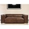 Homeroots 98" Brown Top Grain Leather Sofa With Black Legs 490999 - alternate 3