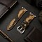 Elegani Leather Band Compatible with Apple Watch 38mm, Brown, Brown/Yellow Gold/Rose Gold Buckle LSCMPAM-BRN-38 - alternate 2
