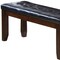 Homeroots 48in Black and Espresso Faux Leather and Wood Upholstered Bench 286541 - alternate 2